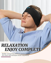 Bluetooth 5.4 Sleep Headphones Headband – Ultra-Thin Wireless Stereo Speakers, 10+ Hour Battery, Washable Sleep Mask for Side Sleepers, Travel & Workouts