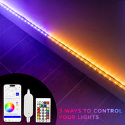 Enbrighten VIBE 10-Ft Smart RGBIC LED Light Strip – Wi-Fi App & Remote Control, Alexa & Google Home, Custom Effects, Dimmable & Cut-to-Fit