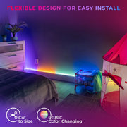 Enbrighten VIBE 10-Ft Smart RGBIC LED Light Strip – Wi-Fi App & Remote Control, Alexa & Google Home, Custom Effects, Dimmable & Cut-to-Fit