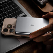 LISEN 10,000mAh Ultra-Slim Magnetic Power Bank for iPhone – 0.55" Portable Wireless Battery Pack, 22.5W USB-C Fast Charging, MagSafe-Compatible – Glacier Gray
